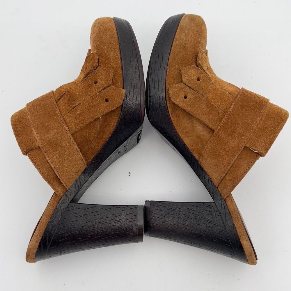 UNISA CLOG HEELS WOMEN’s 6.5 Camel Brown Western - Picture 4 of 8